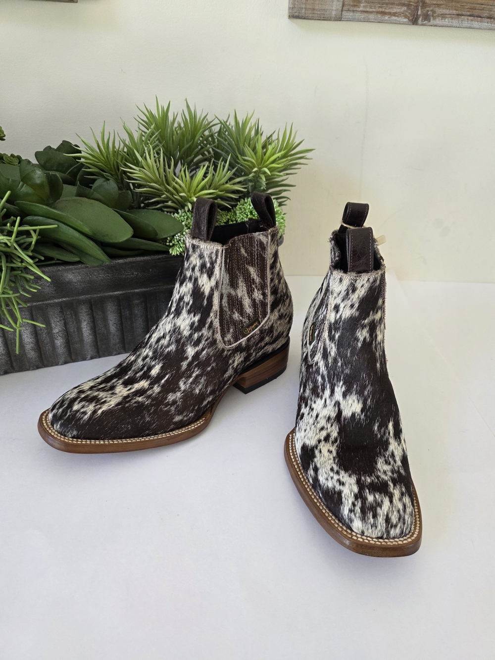Stiefeld Aurora Hair On Hide Western Ankle Boots Womens 8.5 NEW - Picture 14 of 17